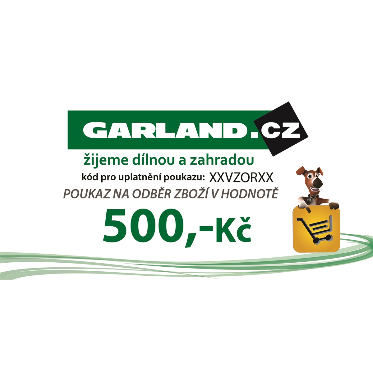 Dárkový poukaz GARLAND.cz 500 Kč