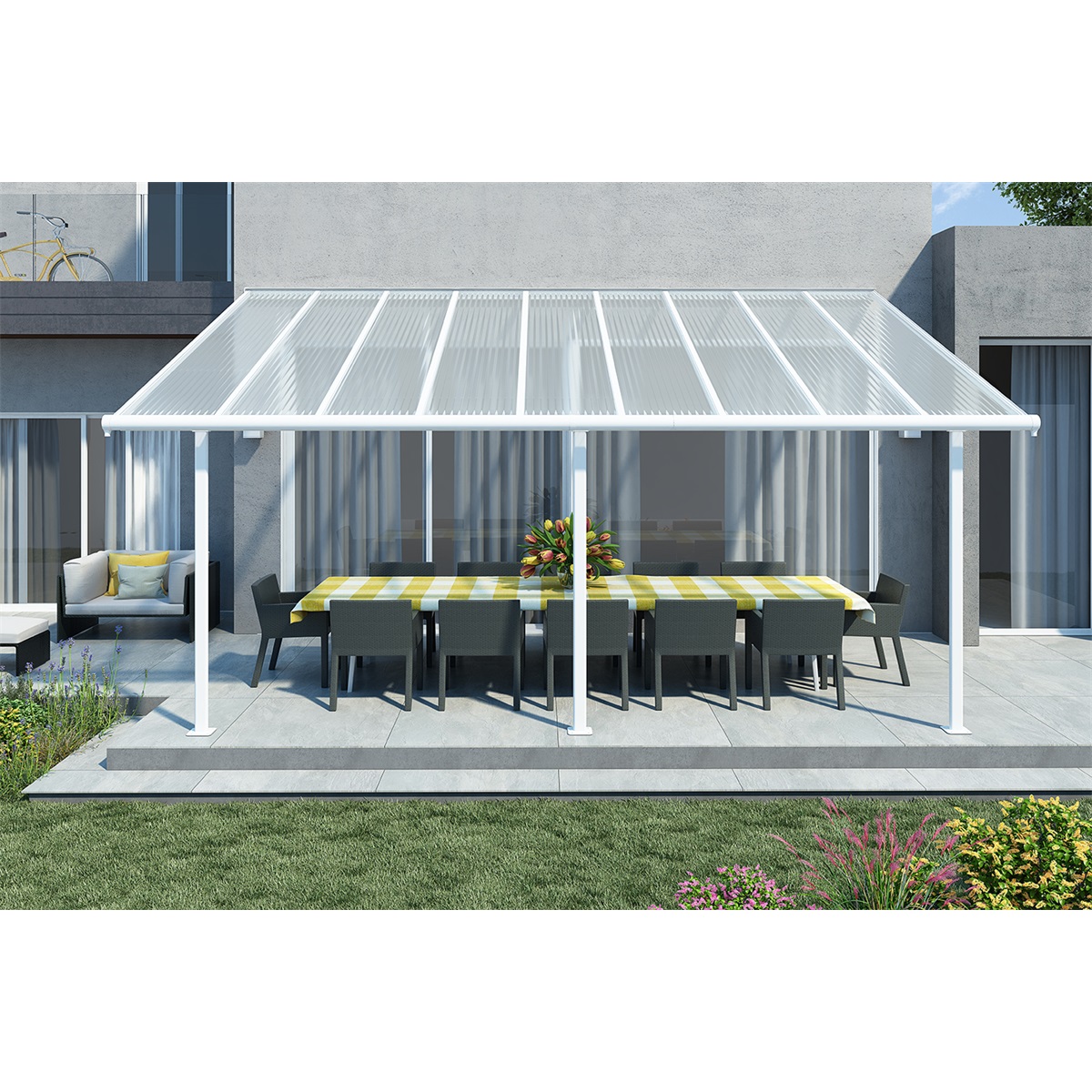 Palram - Canopia Sierra 5400 bílá 3 x 5,46 hliníková (montovaná) pergola